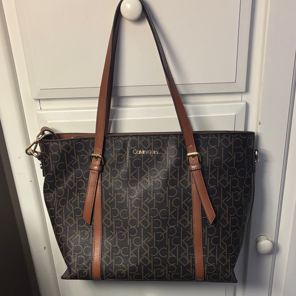 Calvin Klein Monogram Brown Tote
